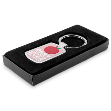 Pink Best Teacher Ever Apple Personalised Keyring