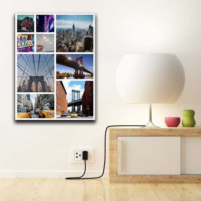 Portrait Personalised 9 Photo Collage Canvas