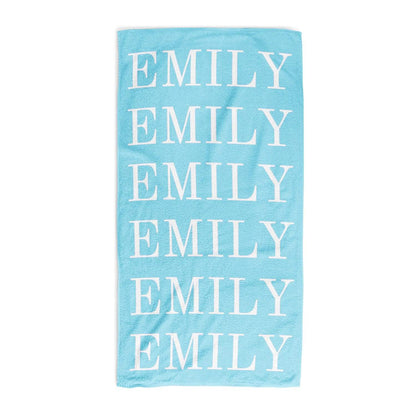 Repeating Name Personalised Towel