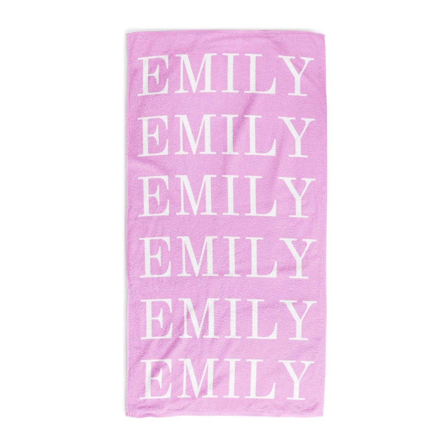 Repeating Name Personalised Towel