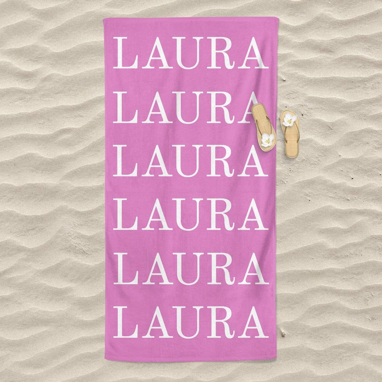 Repeating Name Personalised Towel