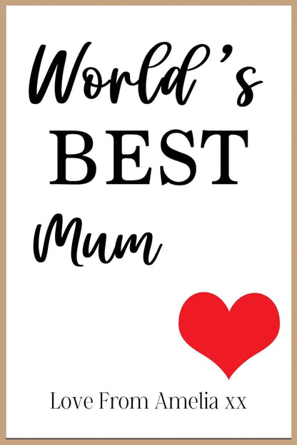 World's Best Personalised Framed Print