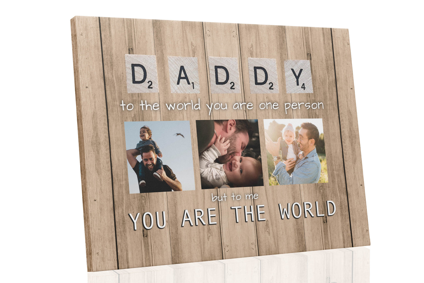 You Are The World Dad Photo Canvas Print
